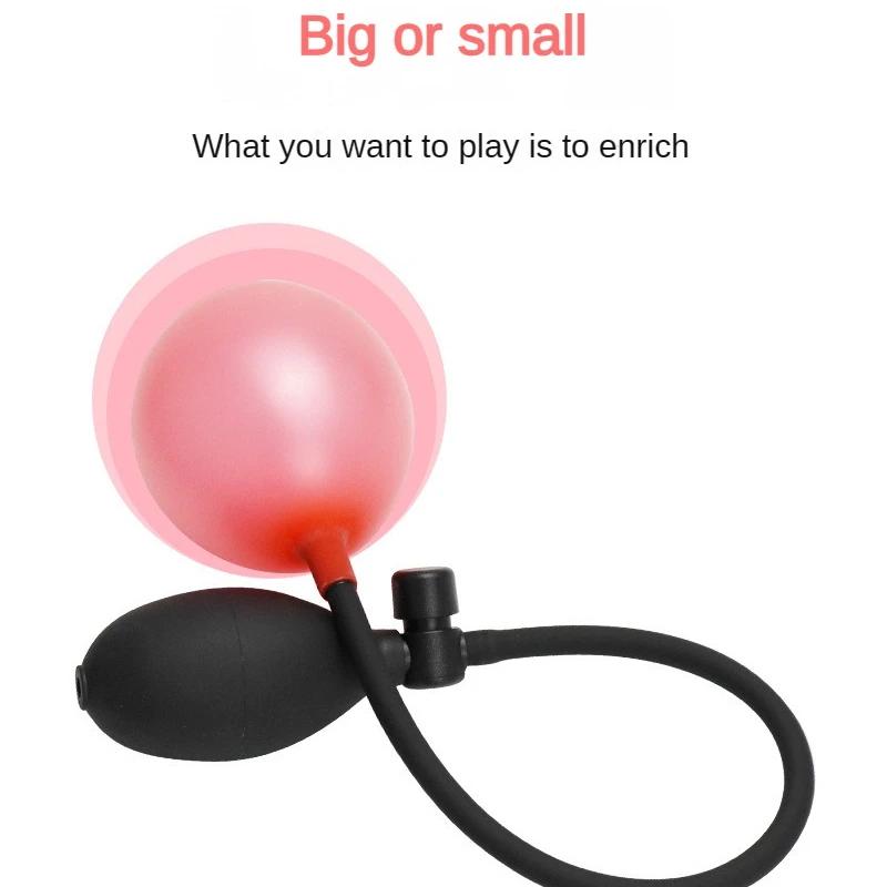 Inflatable Anal Plug For Beginner Anal Sex Easy To Insert Expandable Mini Butt Pump Sex Toy For Men Women