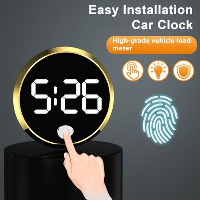 Araba Dijital Gösterge Paneli Saati Otomotiv Saati LED Zaman Göstergesi Dokunmayla Etkinleşen Araba Saati Yapışkanlı Araba Gösterge Paneli Saati