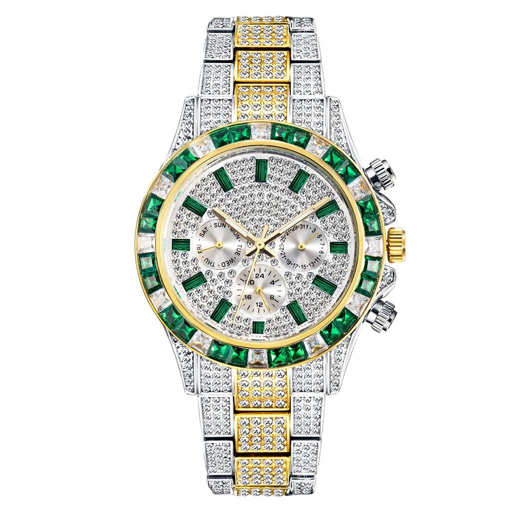 Fashionable Gypsophila Full Diamond British Men's Watch