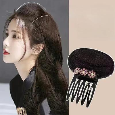 Unsichtbares, flauschiges Haarpolster mit Strasssteinen, Schwammkopfkissen, vorderer Haaransatz, Volumenbasis, Puffkissen, Haarknoten, Pro-Styling-Haarnadeln