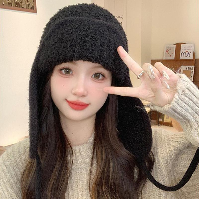 Autumn And Winter Able Ear Protection Warm Lei Feng Hat Ladies All-Match Knitted Wool Hat