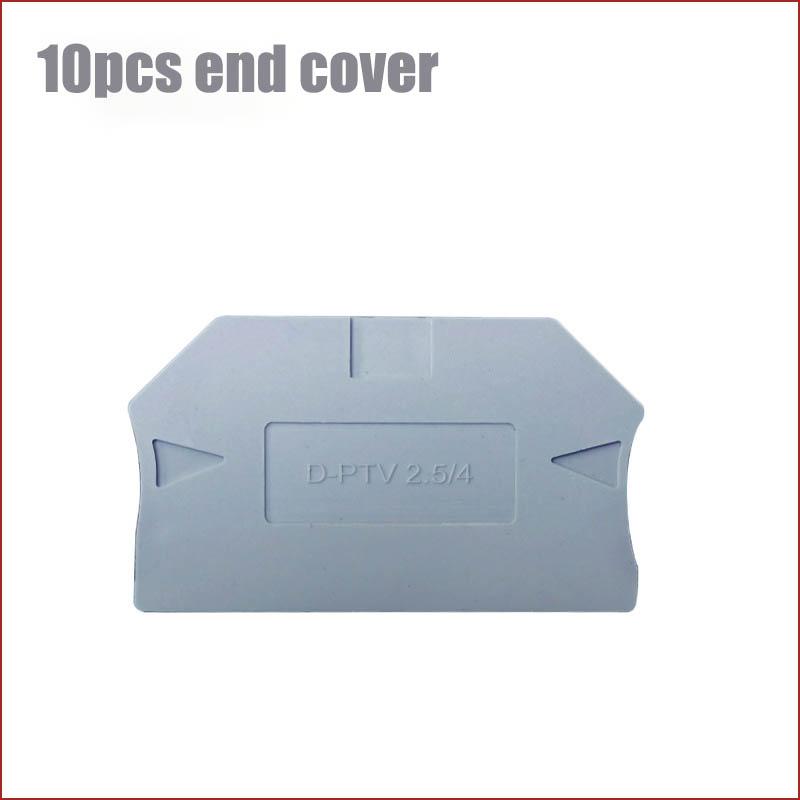 10Pcs DIN Rail Terminal Block PTV-2.5 Push-In Terminal Connector Spring Side-Entry 2.5mm² Cable Wiring Conductor PTV2.5