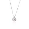 Elegant French Zircon Pearl Necklace: Chic Luxury Pendant Clavicle Chain Gift for Women