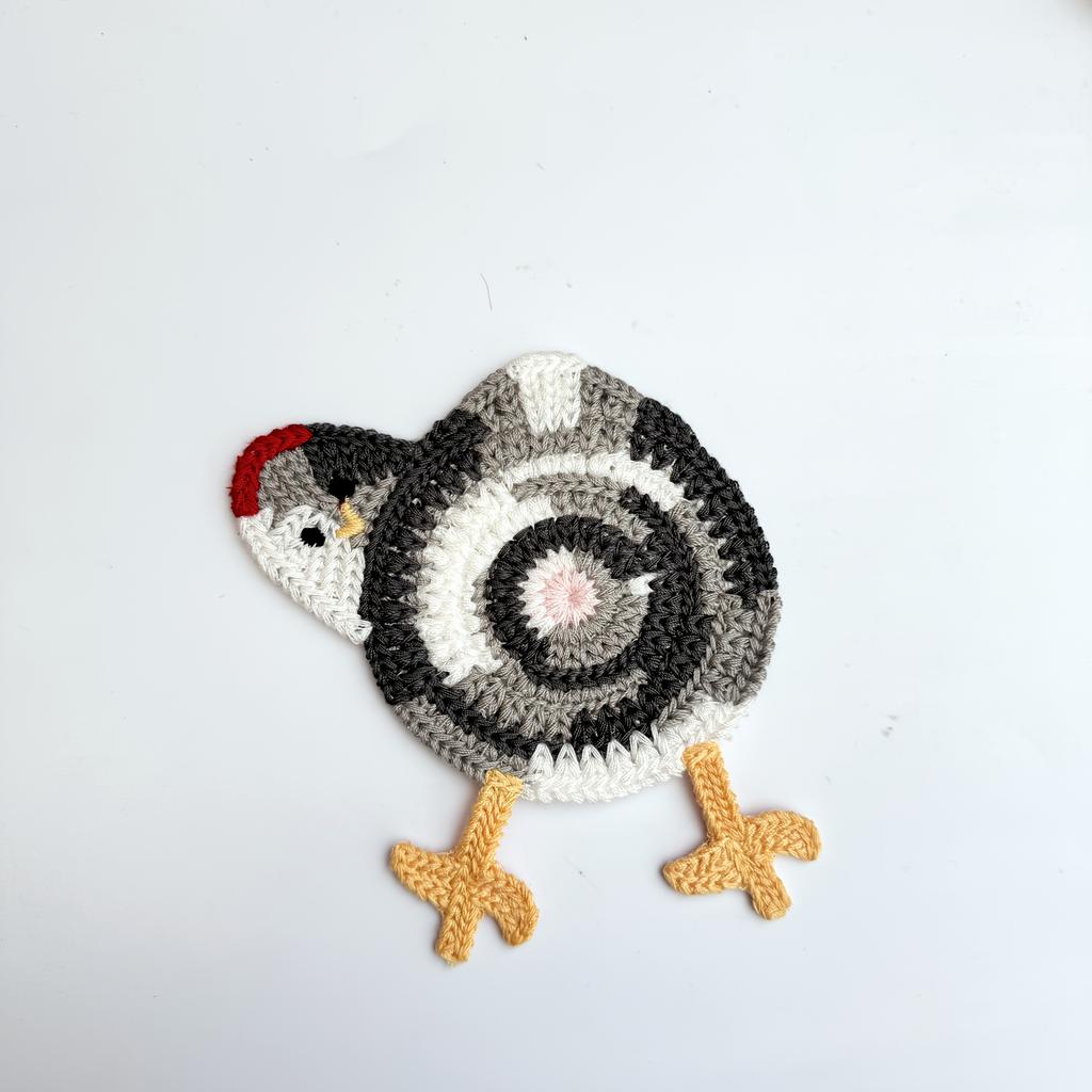 Handmade Chicken Coasters, Crochet heat-resistant mats, Home decoration coasters, table coasters, handmade gifts