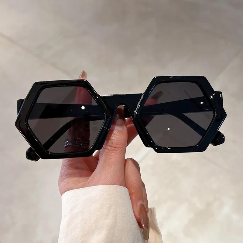 Creative Homewares Women's Popular Vintage Hexagon Sunglasses For Men New Luxury Brand Designer Sun Glasses Punk Party Polygon Shades Uv400 Cm