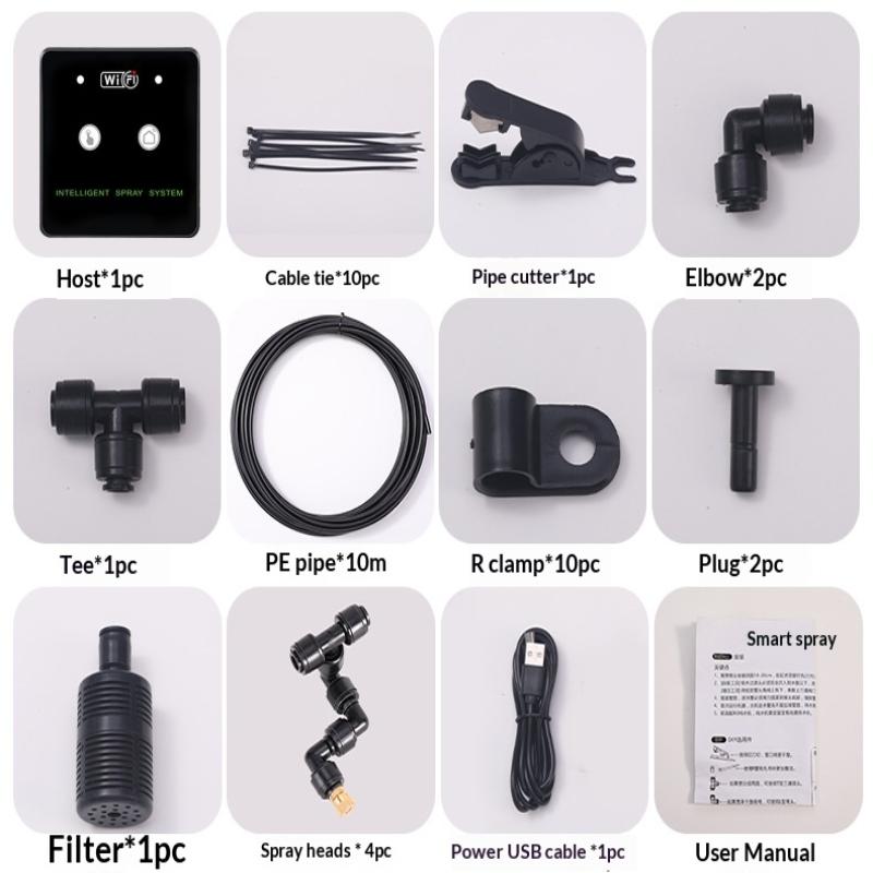 WiFi Enabled Rainforest Mist Sprayer Automatic Spray Timing System for Garden Greenhouse Reptile Care