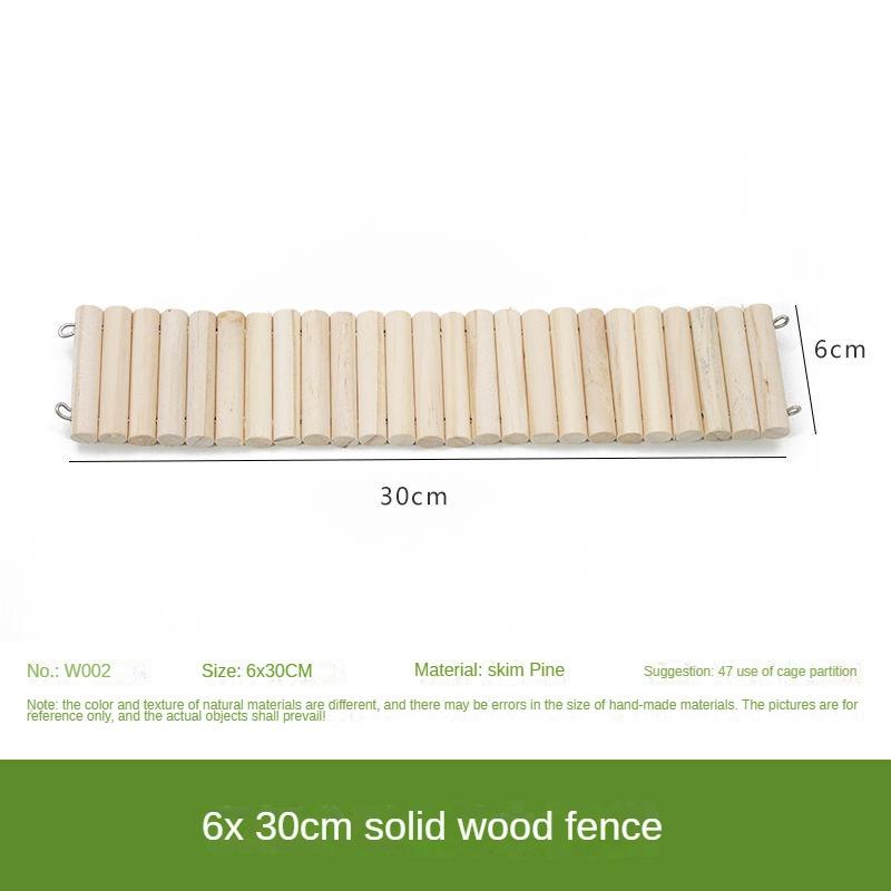 Solid Wood Hamster Furnishings Djungarian Hamster Toy Decoration Squirrel Climbing Stairs Fence Landscape Partition Rope Ladder