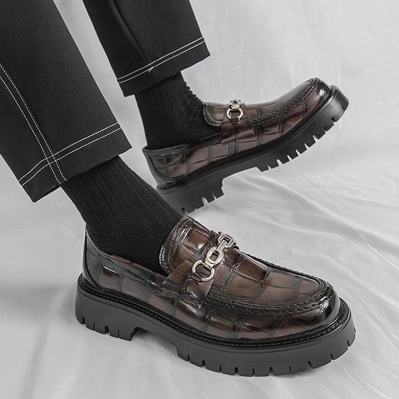

Men s shoes large size British style business low-top leather shoes 2025 new fashion platform foot leather shoes men 46