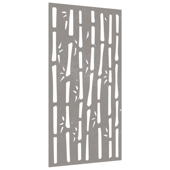 VidaXL Décoration murale jardin 105x55 cm acier corten design bambou 824481