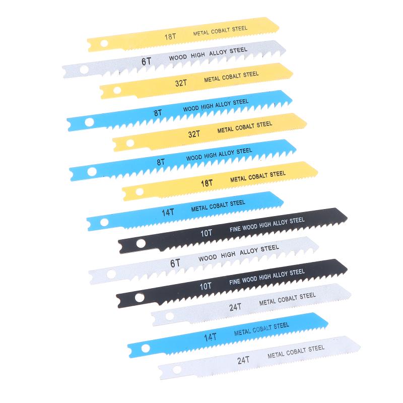 7/14Pcs Jig Saw Blade Set Hcs Assorted Saw Blades Fast Cut Down Professional Sharp Jigsaw Blade Woodworking Tool