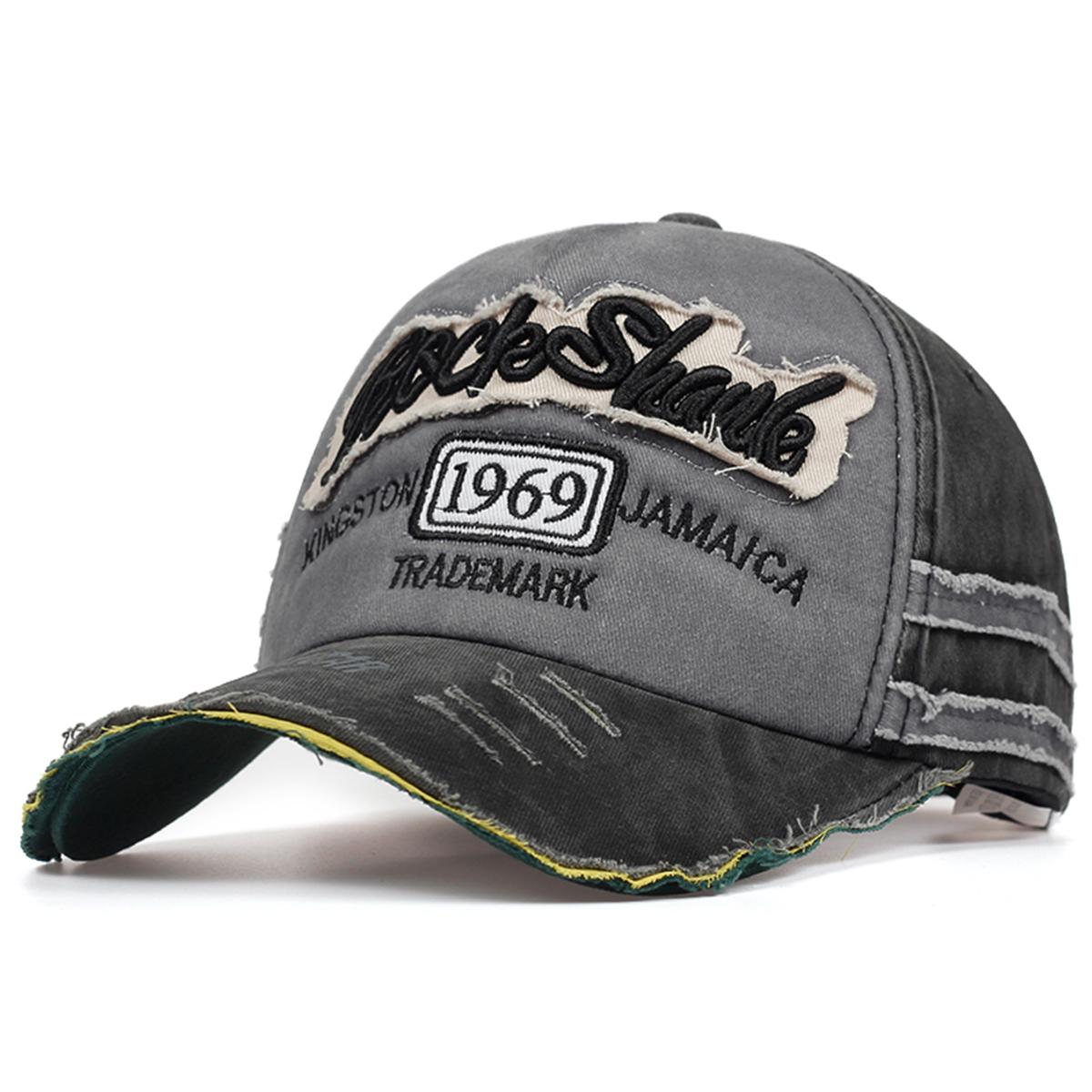 

1Piece Unisex 1969 Patches Vintage Baseball Cap Outdoor Adjustable Sunscreen Leisure Hat Spring Autumn Travel Tourism Beach
