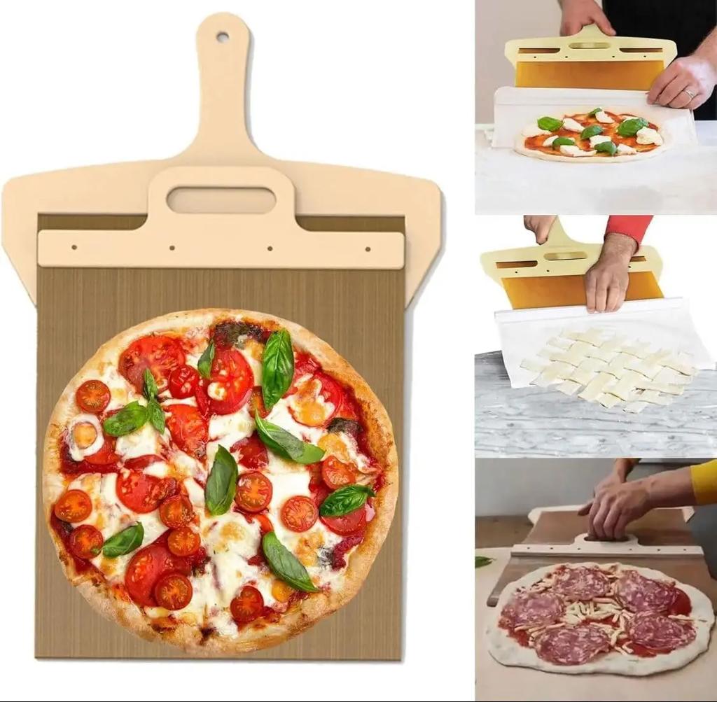 Sliding Pizza Shovel Dough Tray Pizza Board Paddle for Home Kitchen Oven Baking Non-Stick Pizza Spatula Cake Dessert Glide Plate
