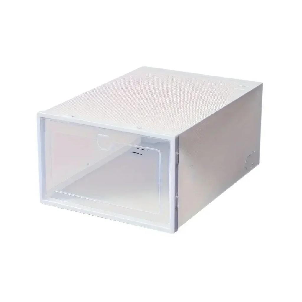 3pcs-Transparent Thickened Shoes Box Dust-proof Moisture-proof Home Shoe Storage Case Fold Shoes Case Stackable Shoe Organizer