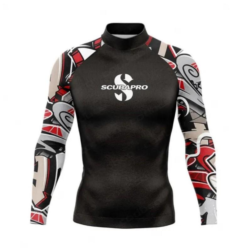 Men Women Quick Dry Rash Guard Long Sleeve UV Protection Swim Shirt Surfing Snorkeling Diving Summer Water Sports