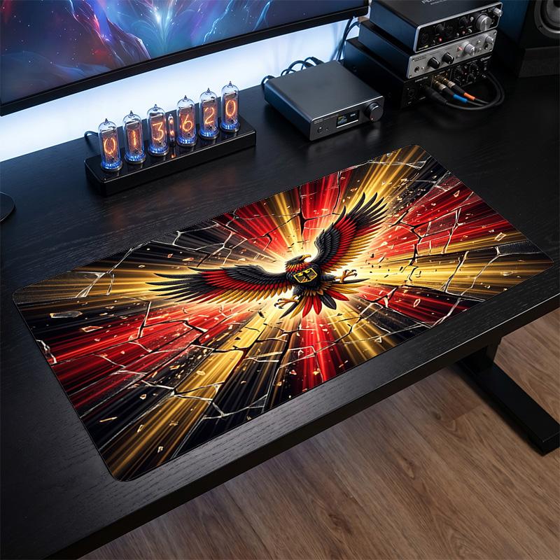 Germany Football Crest Mouse Pad, Extended Non Slip Rubber Desk Mat for Gaming Office Laptop Fan Gift