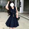 French College Style Sleeveless Blue Dress Children's 2026 New Small Temperament Fluffy Short Skirt Women's