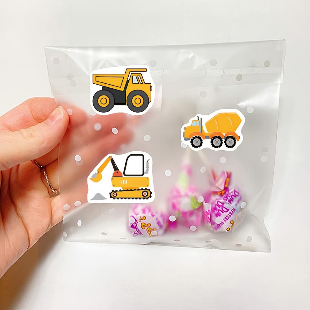 1000pcs/2roll Construction Vehicle Sticker Reusable Self-Adhesive DIY Crafts Scrapbooking Stickers Reward Encourage Sticker