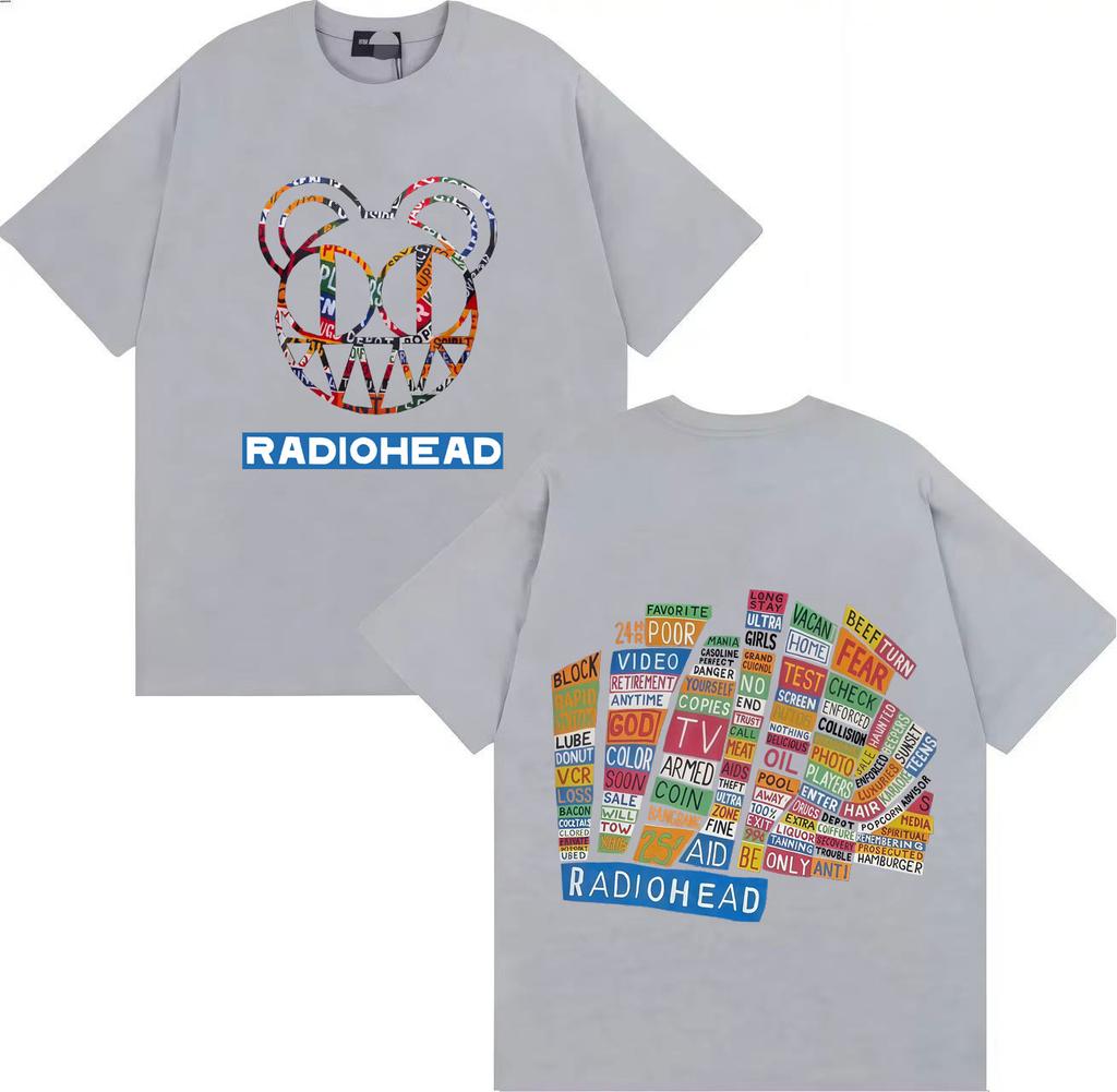 Radiohead T Shirt Hot Sale Popluar T Shirts Mens Womens Short Sleeves Aesthetic Oversized Loose Casual High Street Y2K Clothing
