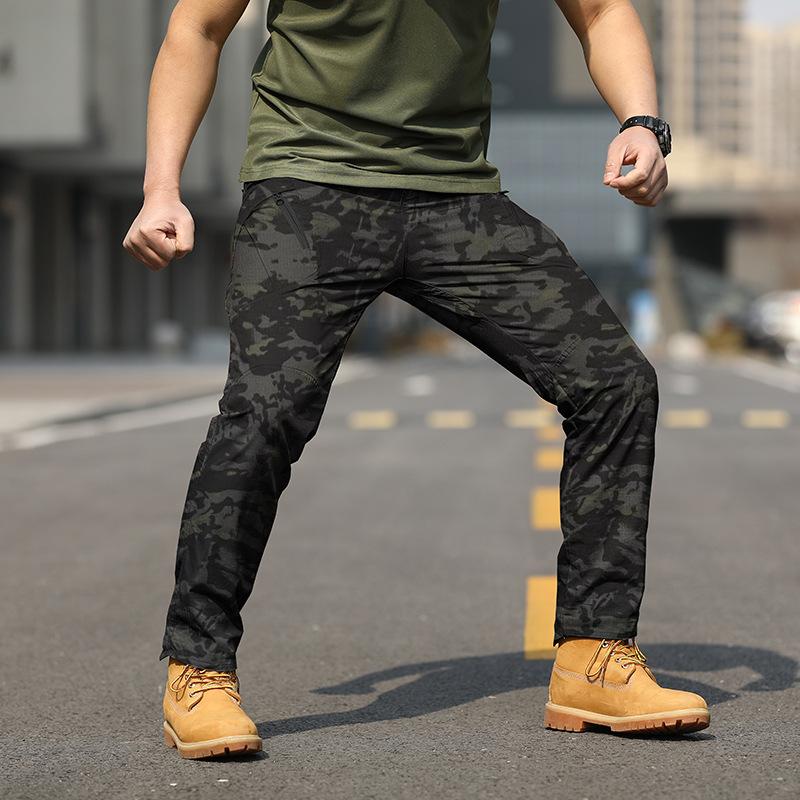 Herren Taktische Hose Slim Fit Wasserdichte Trainingshose Frühling Herbst Atmungsaktive Wasserdichte Overalls Lockere Kleidung