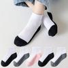 5 Pairs Two-color Kid Boys Anti-slipping Sock Breathable Student White Socks White Socks