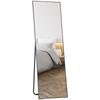 Large Full-length Rectangular Mirror, 50 X 160 Cm, Standing Mirror, Wall-mounted or Leaned Against Wall, Black