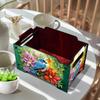 5D DIY Diamond Art Colored Pattern Wood Case Partial Drill Rhinestones Decorative Storage Box Wooden Crystal Storage Handbag Kit