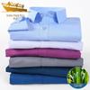 Golden Shield Men's Long Sleeve Non-Iron Bamboo Fiber White Shirt - Business Formal