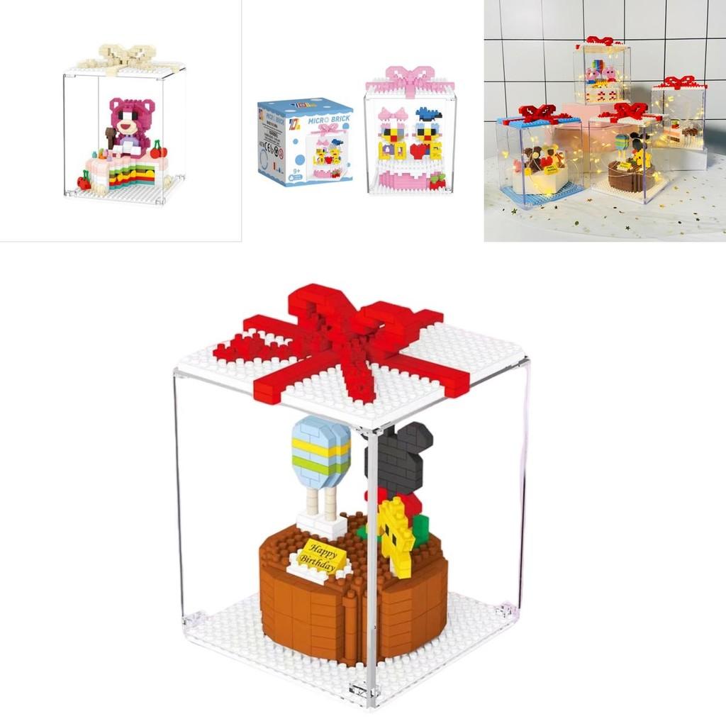 Lbyu Cute Birthday Cake Mini Building Blocks Toy For Girls