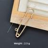 Colorfast Electroplated Safety Pin Brooch with Loop Holder for Sweaters and Pants
