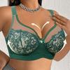 Sexy Drop‑Shaped Cup Minimizer Bra Luxury Lace Embroidery Push‑Up Anti‑Nipple Show Women Lingerie for Large Bust
