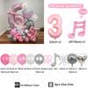 57pcs Slivery Heart Disco Balloon Silver Number Birthday Balloon Set Pink Music Note Children Adult Festive Party Decorations
