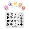 KADS Flower 035 Overprint nail stamping plates Flower Shape Image Manicure Template Beauty Tools Nail Art Stamp Plate