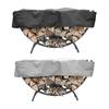 Black Silver Firewood Rack Cover Protective Cover For Firewood Firewood Cover Log Storage Sleeve Waterproof Protection