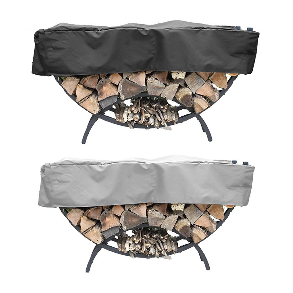 Black Silver Firewood Rack Cover Protective Cover For Firewood Firewood Cover Log Storage Sleeve Waterproof Protection