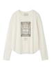 Gelato Pique MUCHA Long PWCT254341 OWHT Free Size One-Point T-Shirt