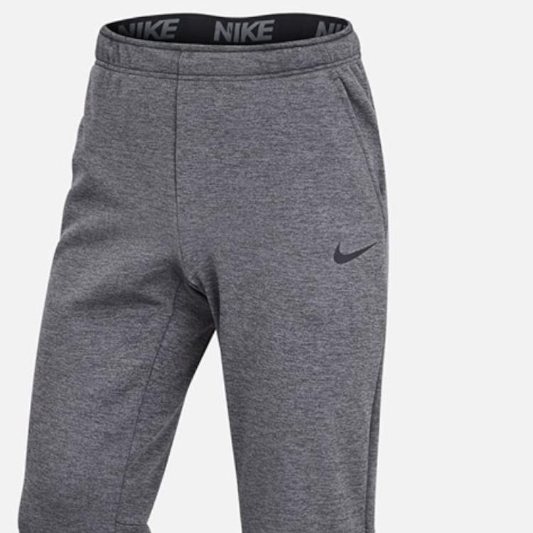 Nike Men's Solid Logo Fleece Training Pants Charcoal Heather CZ4350-071
