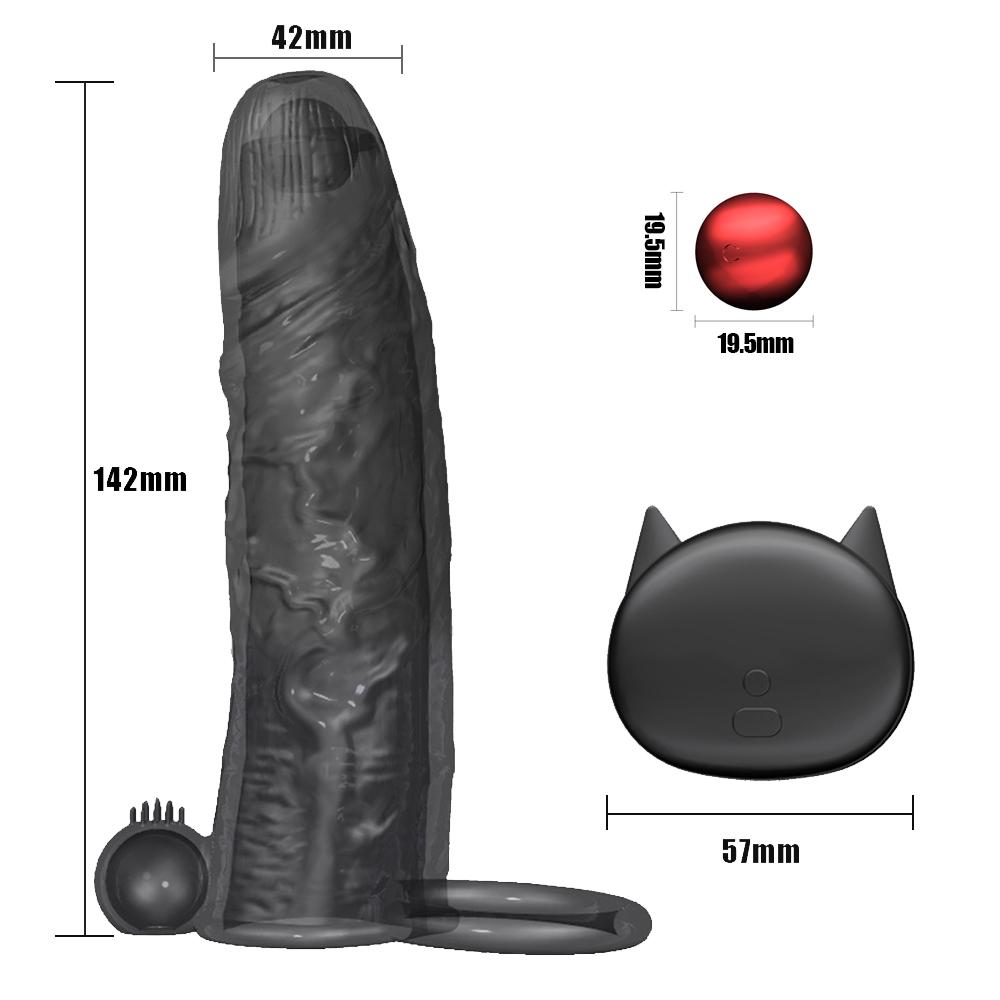 Vibrierende Kondome Erweiterung Für Männer Wiederverwendbare Kondome Dildo Vibrator Penis Ring Hülse Erwachsene Sex Shop Sex Spielzeug für Paare