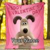 Custom Name Wallace & Gromit Theme Printed Blanket - Perfect for Couch, Bed, Travel & Outdoor Use | Machine Washable, Cozy & Durable.