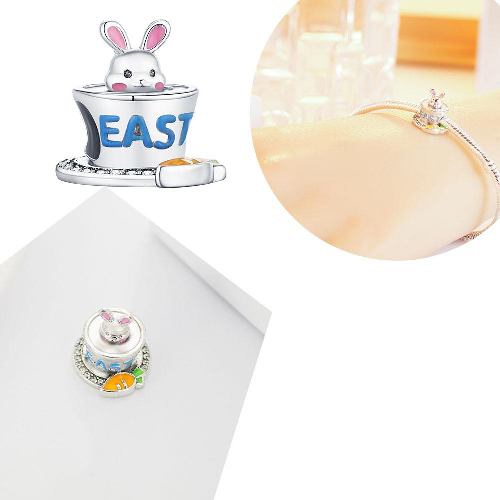 Copper Easter Egg Bead Fit 3Mm Bracelet Diy Fashion Elegant Jewelry Fine Charm Love Cute Easter Gift Fine