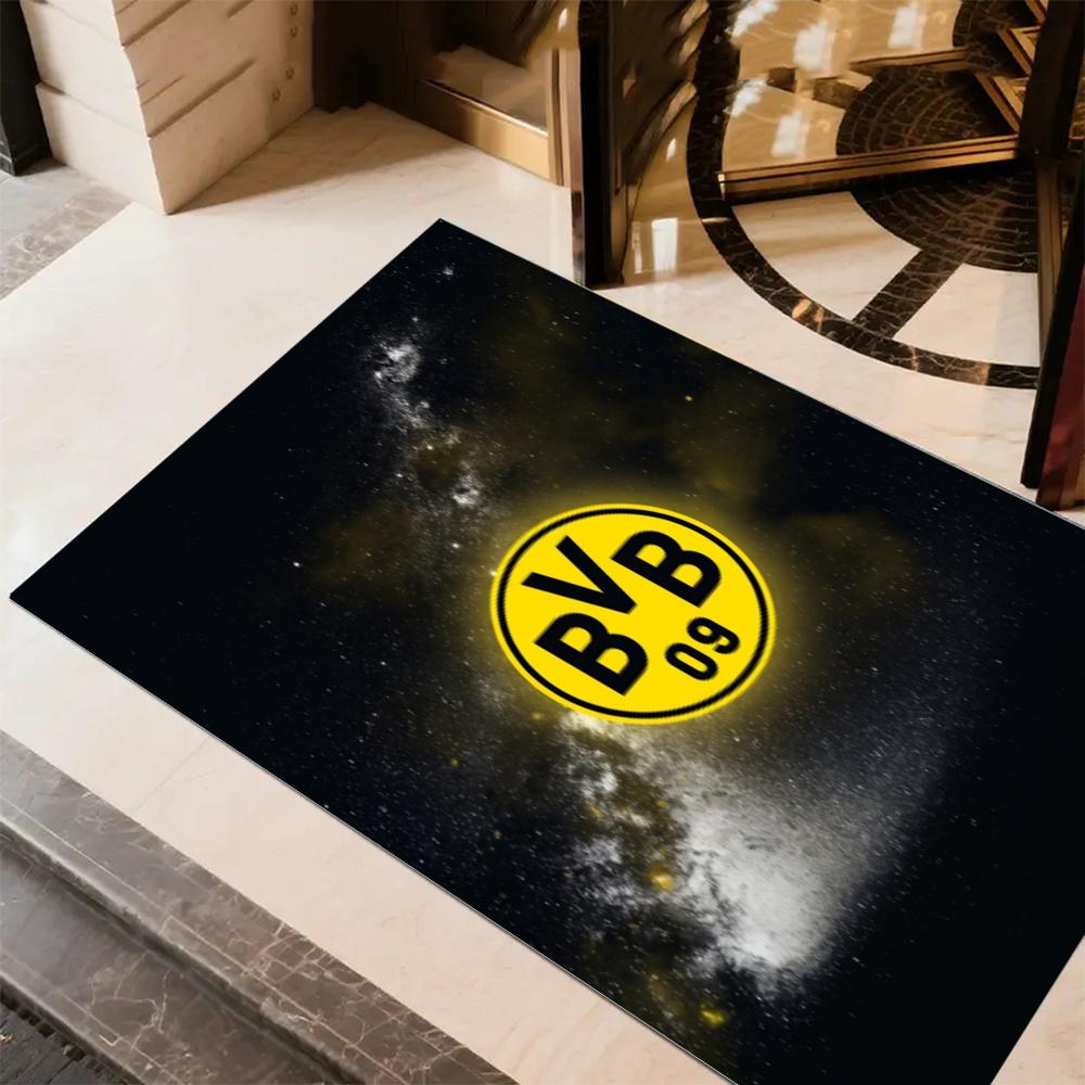 Bvb Dortmund Football Emblem Floor Mat Suitable For Dormitory Entryway Playrooms Game Room Antislip Carpet Office Home Decor Spiritual Gift