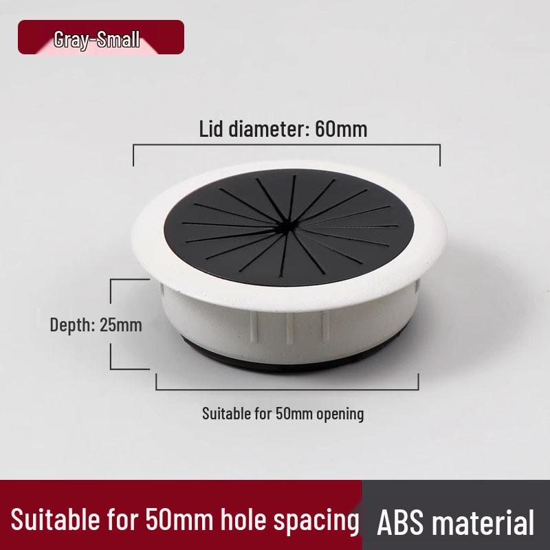 ABS Round Desk Grommet: Office & Home Wire Hole Cover