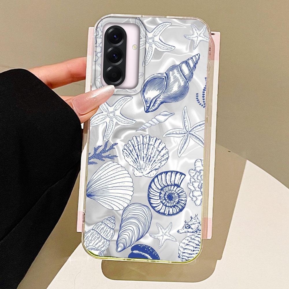 Ocean Pearl Shell Girls Phone Case for Samsung Galaxy A55 A56 A36 A26 A16 A53 A06 A14 A24 A34 A54 A15 A25 A35 A12 A07 A17 Cover
