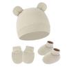 Conjunto de Chapéu e Luvas para Bebê Menina Algodão Gorro para Recém-nascidos Acessórios para Meninas Touca para Bebê Touca para Crianças Pequenas e Bebês Presente para Recém-nascidos