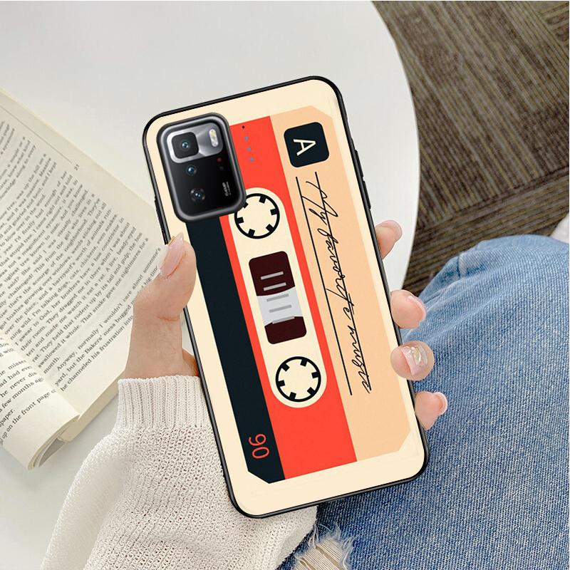 Phone Case For Xiaomi Redmi note 13 12S 12 Pro 11S 11 10 Pro 10S 12S Redmi 13 10 10C 13CClassical Cassette tape Battery Case