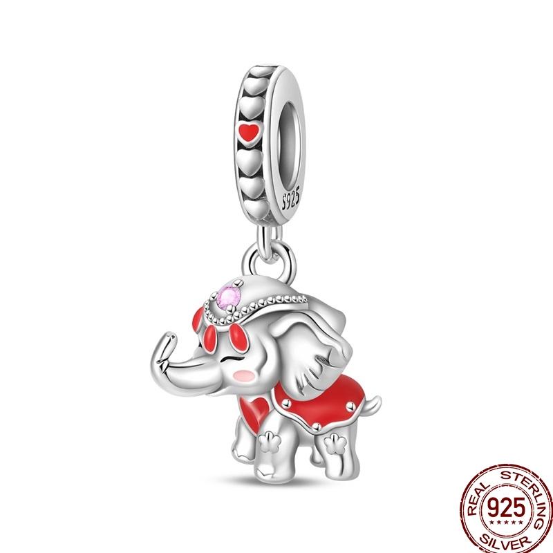 New Original Copper Elephant Cat Game Charms Bead Flower Baby Beads Fit 3Mm Bracelet Diy Jewelry Gifts For Women