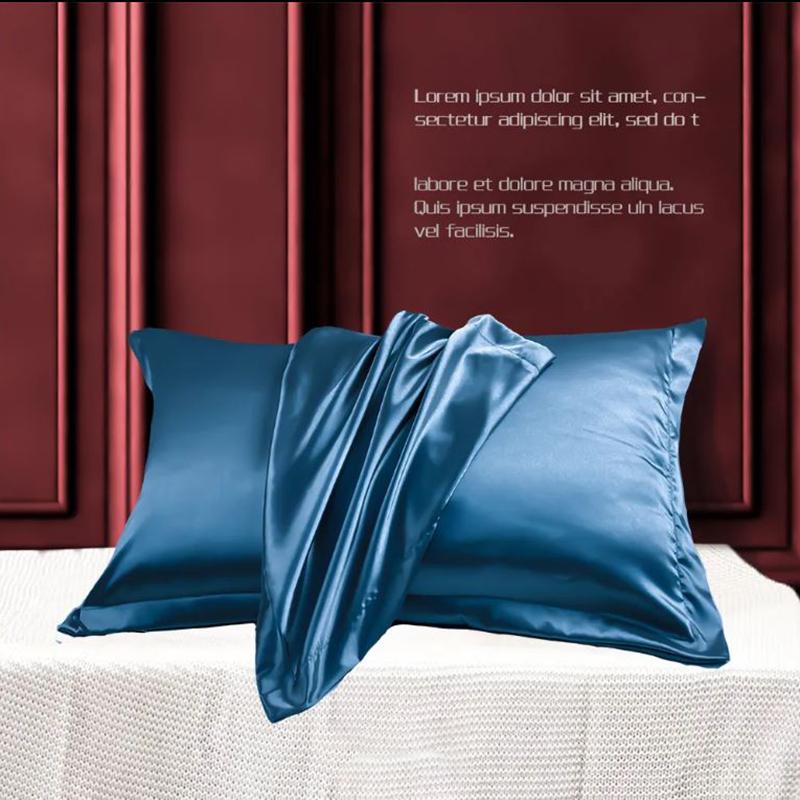 Cheap A Pair of Silk Pillowcases Skinfriendly Soft Solid Color