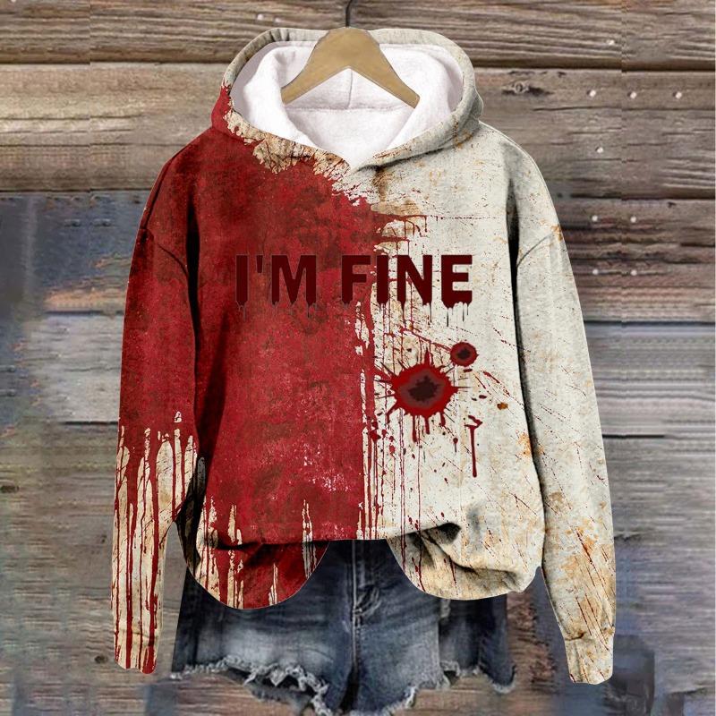 

Весенне-осенняя мода мужская толстовка с капюшоном с кровавым графическим 3D-принтом, повседневная толстовка для мальчика, женский оверсайз топ, одежда 100