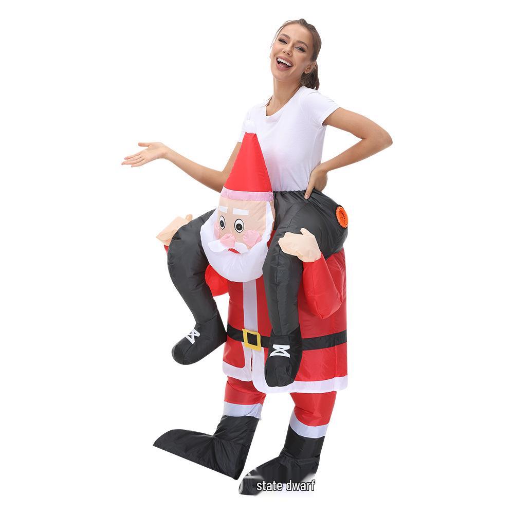 Inflatable Christmas Tree & Snowman Santa Claus Costume for Holiday Cosplay
