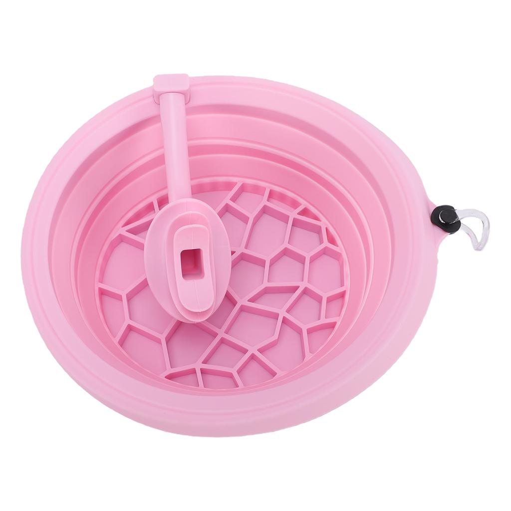 Ice Face Bowl with Breathing Tube Foldable Ergonomic 30 Degree Angle Facial Ice Bath Bowl Pink