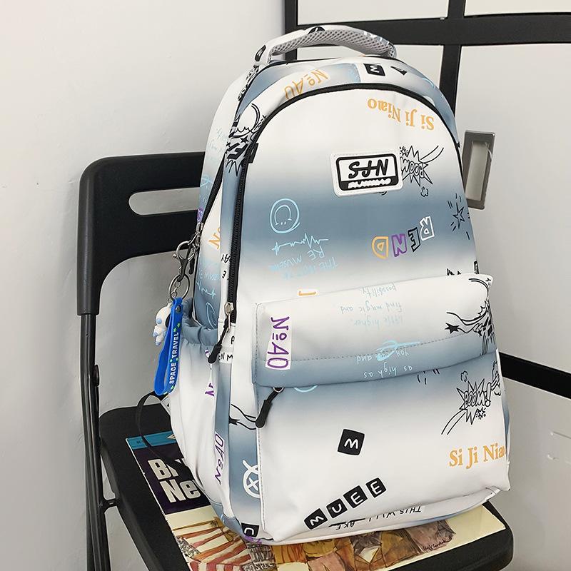 Schoolbag Children Elementary School Girls Junior High School College Students High School Students Large Capacity Printing